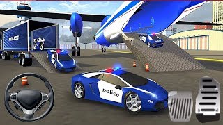Juego de Carros para Niños - Police Plane Transporter