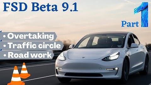 Tesla Autopilot FSD Beta 9.1 video. Pt.1 Overtaking Errors test. Tesla Vision 9.1 driver dashcam