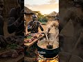 Traditional Tribal Cooking: Village Fire Pot Meal #triballife #tribalfeast #primitivecooking