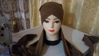 عمل توربان يغطي الرقبة شكله روعة  (hijab tutorial )