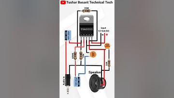 Audio Amplifier TDA2003 IC Connection DIY #shorts
