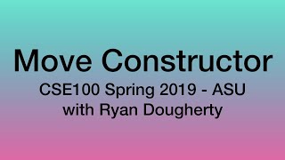 Move Constructor/Assignment, Lambdas - CSE100 Programming with C++ 4/17