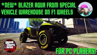 *PATCHED* GTA Online Glitch Merge Special Vehicle Warehouse!! Blazer Aqua with F1 Wheels! New on PC! screenshot 5