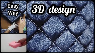 اسهل طريقة لعمل التنجيد 3d wall#painting3d  painting designs ideas spray