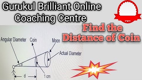 Find the distance of the coin to just hide the Moon.