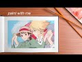 🍂 painting studio ghibli scenes with jelly gouache // howl's moving castle