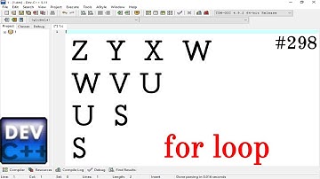 Program for print a alphabetical pattern from for loop in C Language || for loop || #298