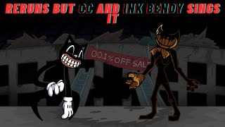 FNF Cartoon Cat vs Ink Demon (Reruns But CC And Ink Bendy Sings It )