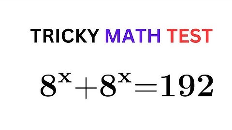 A Nice MATH Olympiad Problem | Exponential Equation | Olympiad Mathematics |