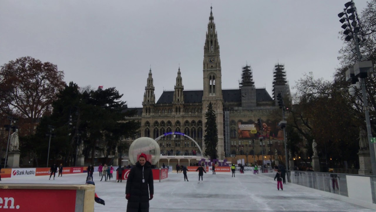 Ice skating City hall - Vienna