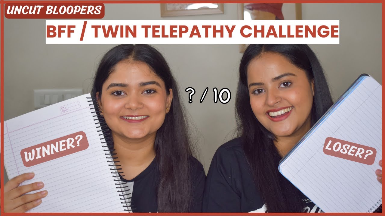 BFF / TWIN TELEPATHY CHALLENGE 🧐ft. Pooja Pandey Uncut With Bloopers