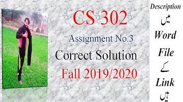 CS302 Assignment No.3 Solution Fall 2019 & 2020 // Knowledge of world