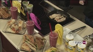 Studio10Buffalo Chicken Wrap And Jetty Punch Smoothie