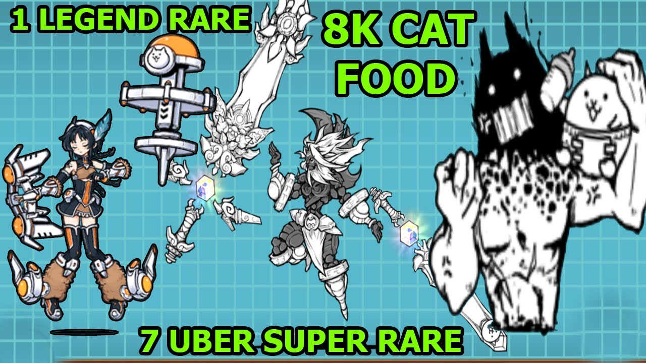 8000 Cat Food Mở Ra 1 Legend Rare Và 7 Uber Super Rare - The Battle Cats -  Top Game Thành Ej - Youtube