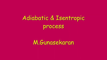 Adiabatic & Isentropic process  ||Thermodynamics || Jet Propulsion