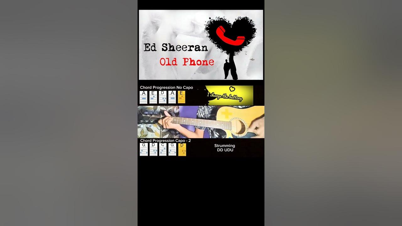 Ed Sheeran - | Old Phone | Quick Guitar Chords Cover + Tutorial + Lyrics (Play Album) #shorts