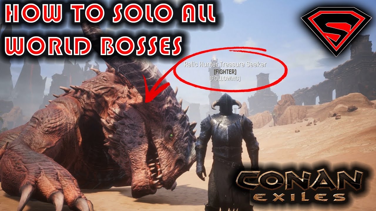 CONAN EXILES TO SOLO ALL WORLD BOSSES EASILY - BEST FIGHTER ARCHER THRALLS TO - YouTube