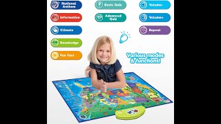 BEST LEARNING i-Poster My USA Interactive Map - Educational Talking Toy for Kids of Ages 5 to 12