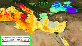 Sea Surface Temperature Anomaly : Jul.1, 2016 - Jan.6, 2018 #youtube #90-90