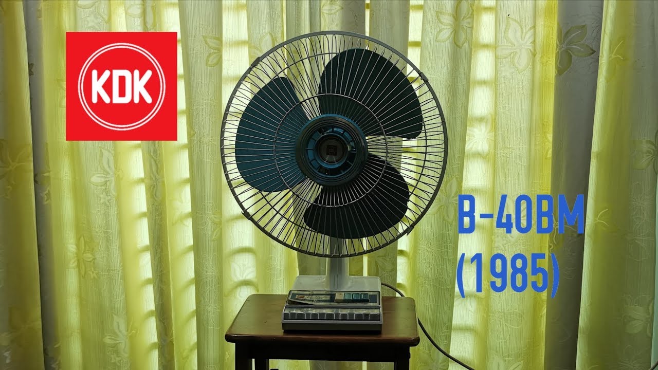 1985 KDK 16" Table Fan type B40BM YouTube