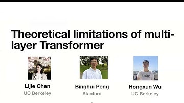 Binghui Peng: Theoretical limitations of multi-layer Transformer