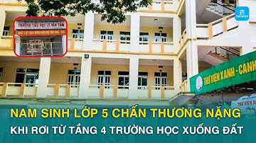 Nam sinh lớp 5 trường tiểu học Lê Văn Tám, Thanh Hóa rơi từ tầng 4 trường học xuống đất | P&B NEWS