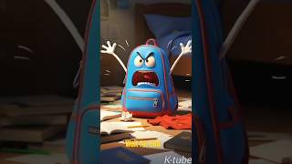 Angry School Bag Warning Students! 🎒😡#angrybackpack#viralshorts #3DAnimation#educationfun