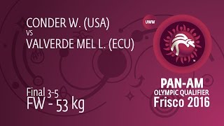 Bronze Fw - 53 Kg W. Conder Usa Df. L. Valverde Mel Ecu By Tf, 12-2