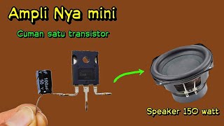 Even though it's small, this mini amp can power a large speaker