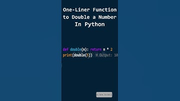 One Liner Function to Double a Number in python #coding #code#programming
