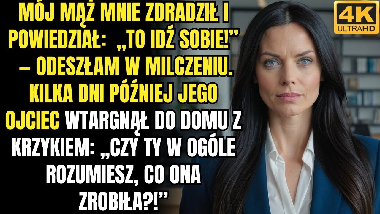 „No to idź!” — powiedział mąż  Odeszłam  Kilka dni później jego ojciec zaczął krzyczeć