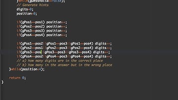 C++ Loops Lesson 19 - Mastermind Programming 3