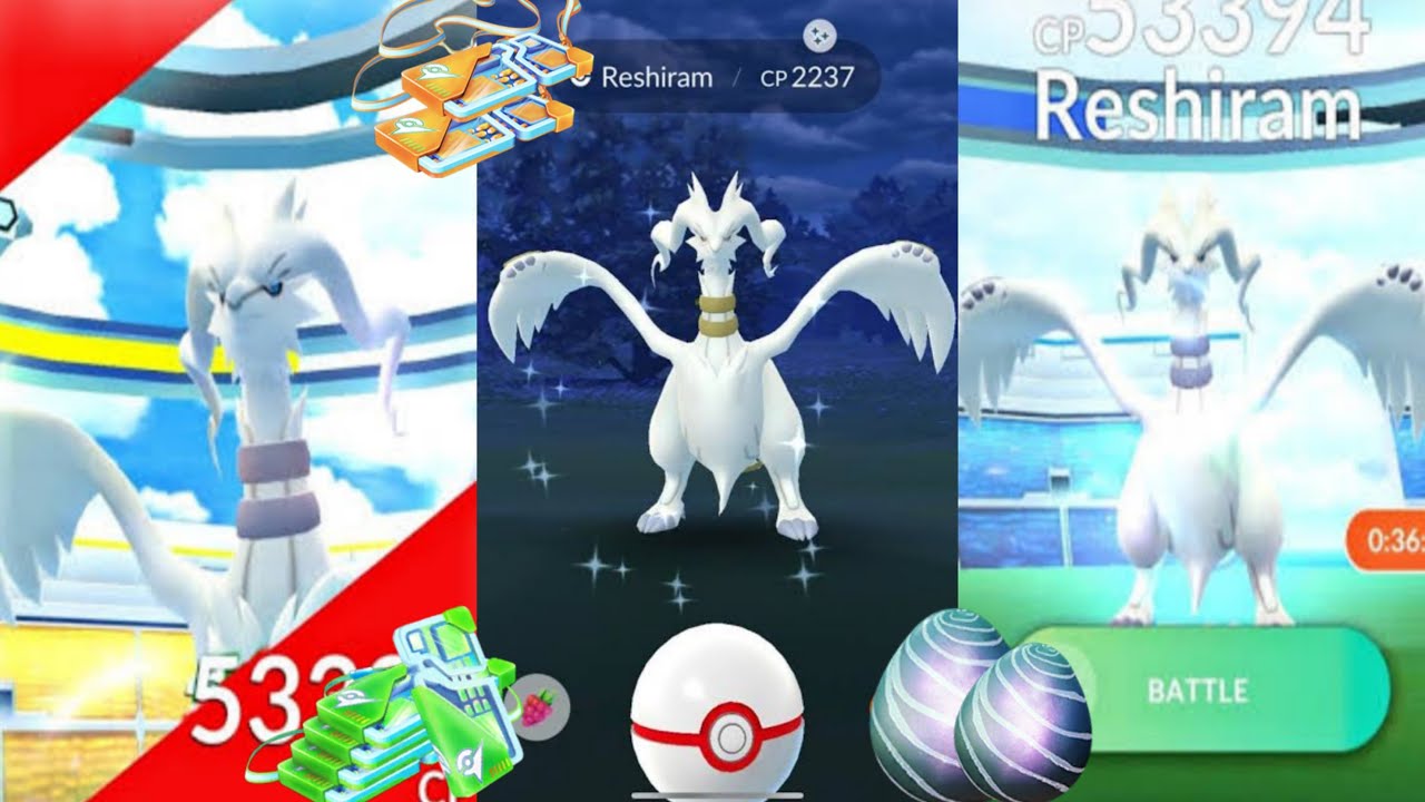 Shiny Reshiram in Pokémon GO . . . . . . . . . . . . . . . . . . . .  #pokemon #pokemongo #pokemongoplus #minibebe #aslan…