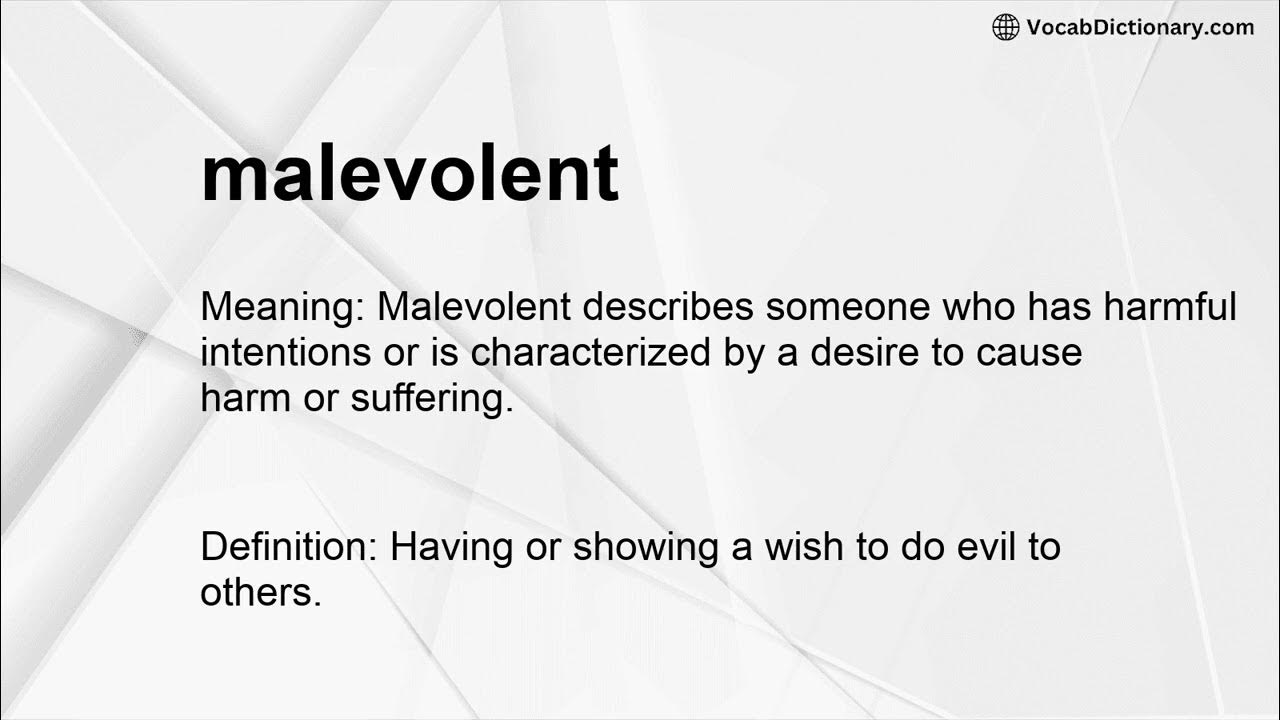 Malevolent Meaning YouTube malevolent-meaning-youtube