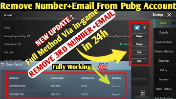 Remove Phone Number & Email in 24h via in-game | How to remove 3rd linked email+number & social link