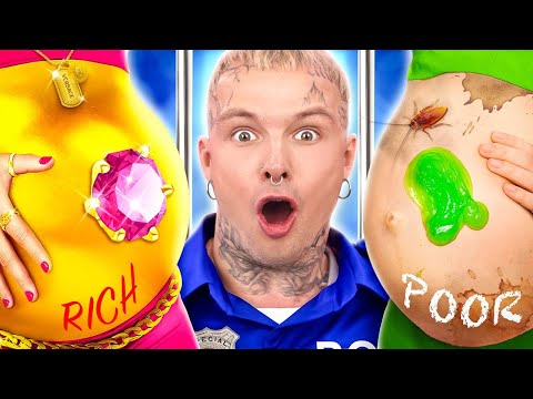 Poor Pregnant vs Rich Pregnant! Funny Expensive vs Cheap Situations in Jail