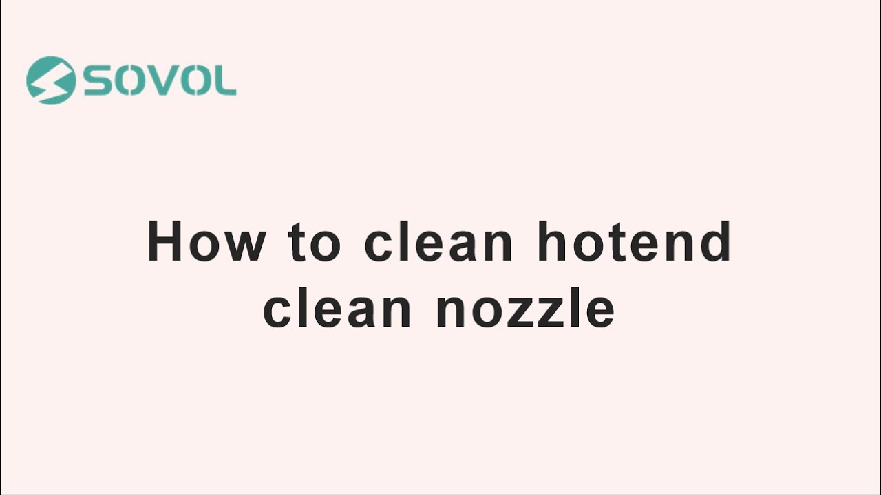 How to clean hotend clean nozzle | Sovol SV04 - YouTube