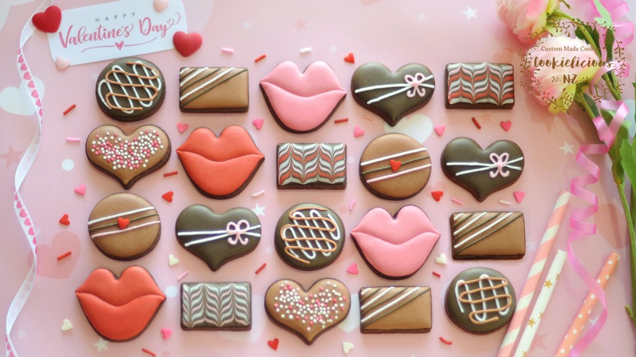 Valentine Mini Chocolate Cookies ~ Simple shapes 7 different ...