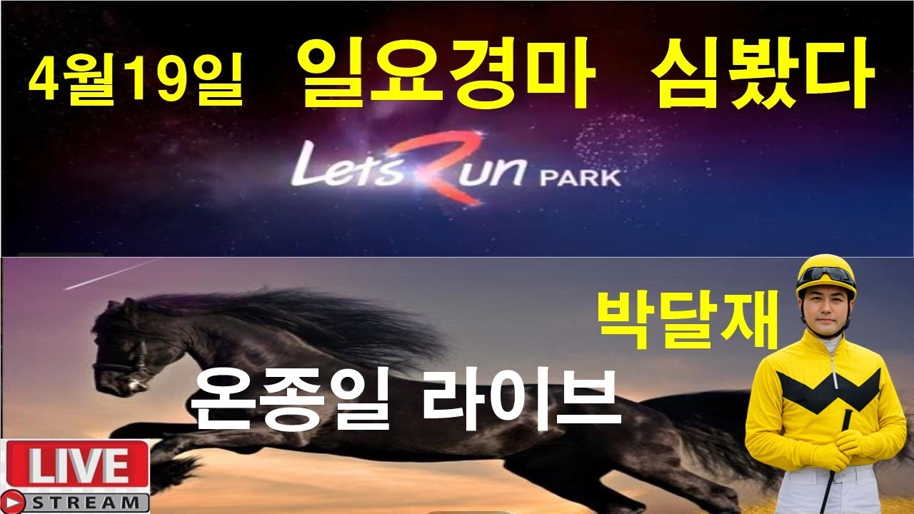 4월19일 일요경마  경마예상 추천마번 복병마  온종일 라이브 방송 경마장 심마니 박달재 서울경마 부경경마 제주경마 경주분석 추천마번 예상방송 박달재