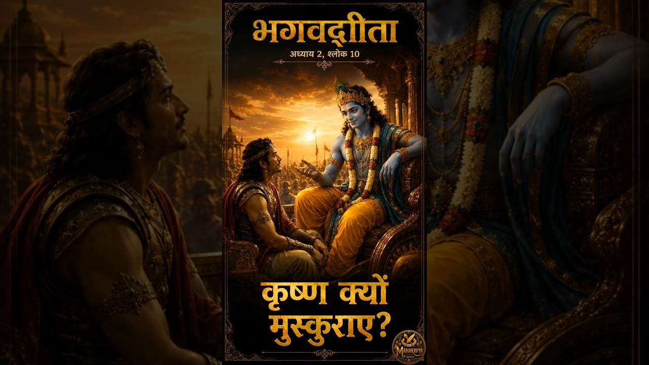 2.10 Hindi अर्जुन के दुख के बीच श्री कृष्ण क्यों मुस्कराए? | Bhagavad Gita Shlok 2.10