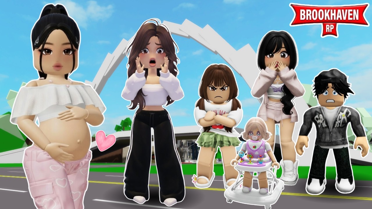 BROMA A MI HERMANA ESTOY EMBARAZADA VOY A TENER UN NUEVO BEBÉ EN BROOKHAVEN ROBLOX!! #roblox