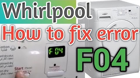 How to repair whirlpool dryer error F04 (AZB-8670)