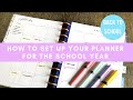 How to Set up Your Planner For The School Year: Back to School