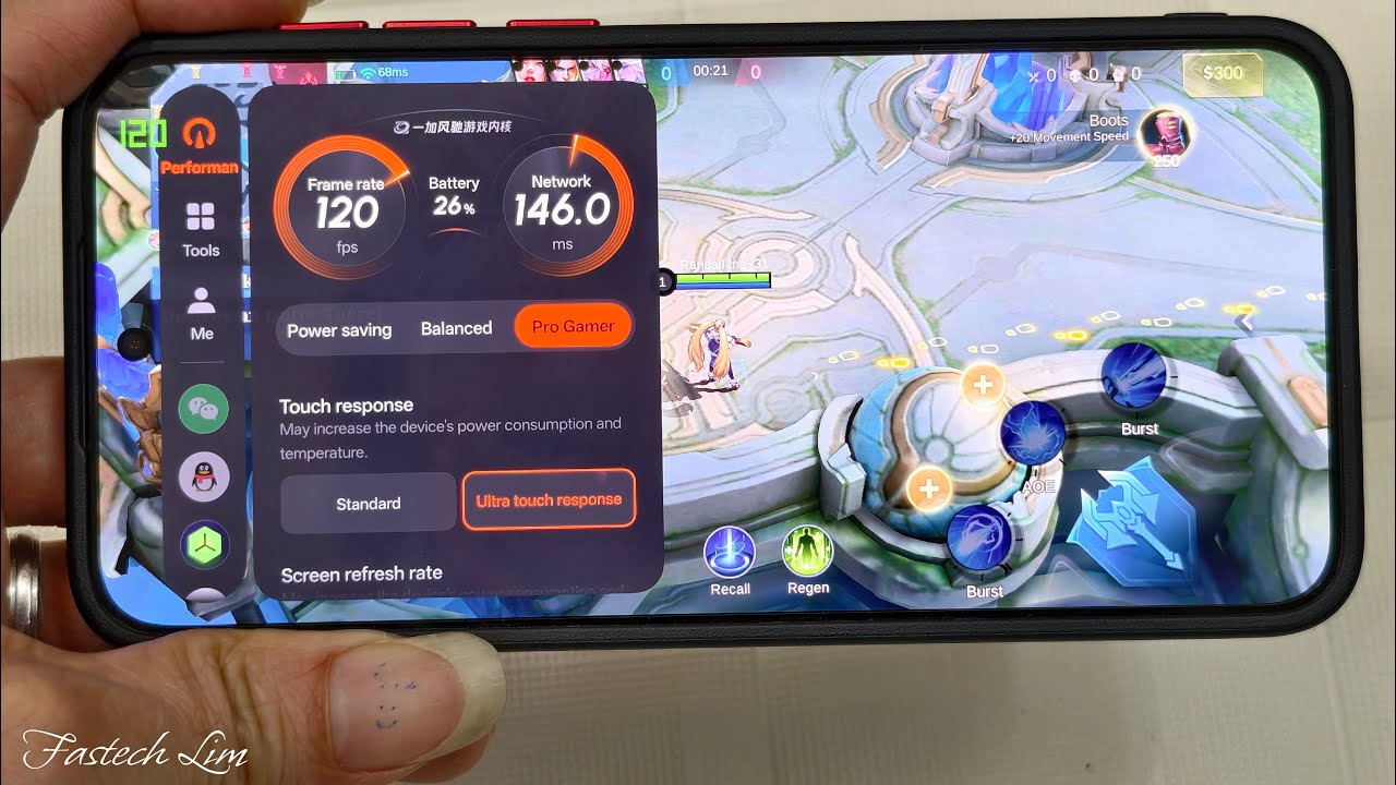 OnePlus Ace 6 CN FPS 120Hz @ Mobile Legend Global - YouTube