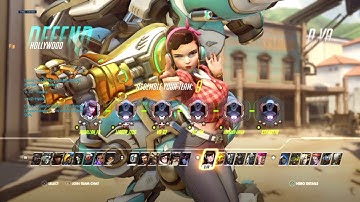 Overwatch hollywood 6 stack - D.va 80 eliminations