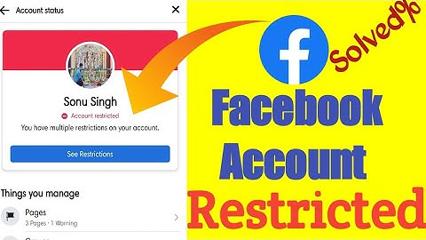 Facebook Account Restricted Problem Solve | Facebook Account Restricted 30 Day Warning ⚠️