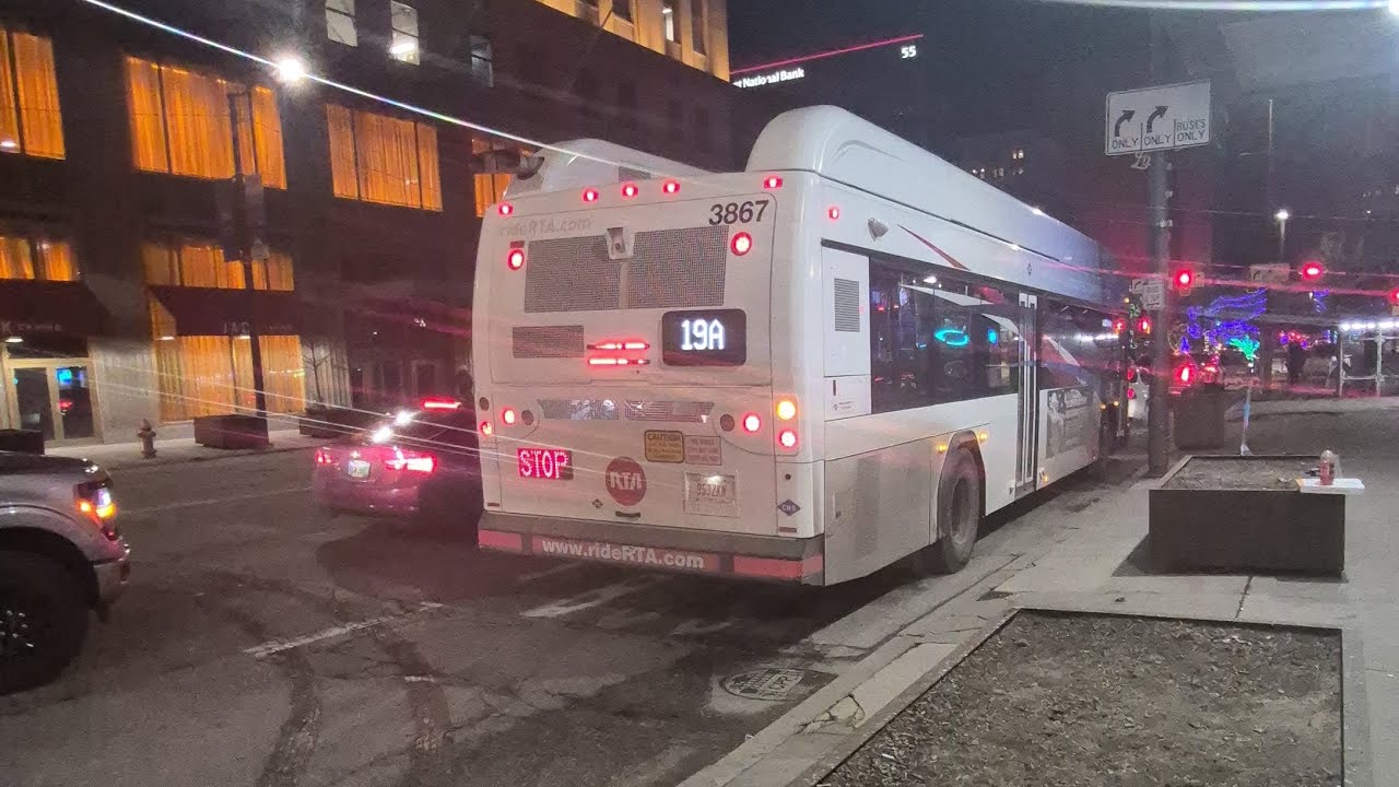 RTA Night Ride Route 19A Broadway to Downtown 