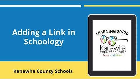 How to add a Link in a Schoology Course for Teachers