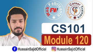 CS101 Module 120 | Programming Languages: Control Structure Examples | Hussain Sajid | Urdu / Hindi