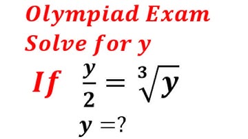 Olympiad Exam | Solve for y | Nice Exponential Equation